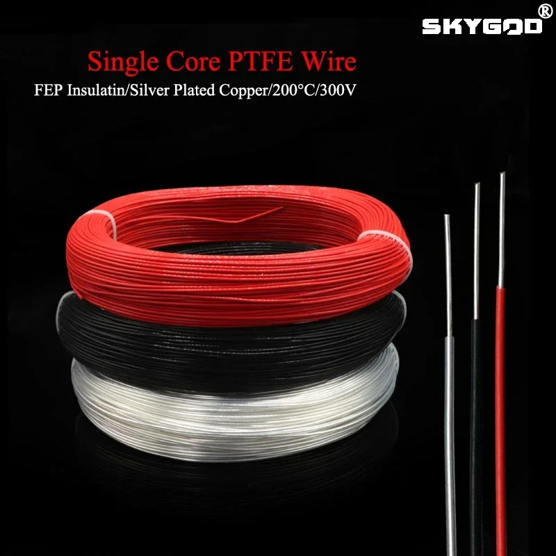 Audio Jumper Wire - 2/5/10/20/50M Single Core PTFE Draad FEP