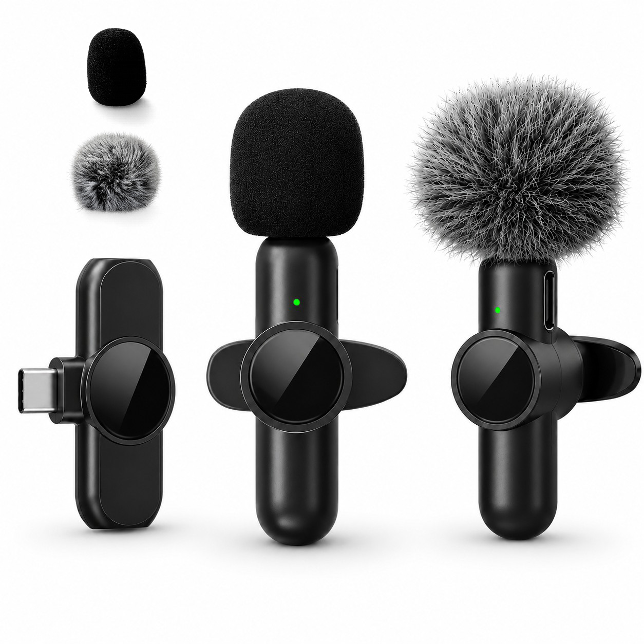 Condenser Microphone Kit - Draadloze reversmicrofoon, ruisonderdrukking, geschikt voor vlogs,