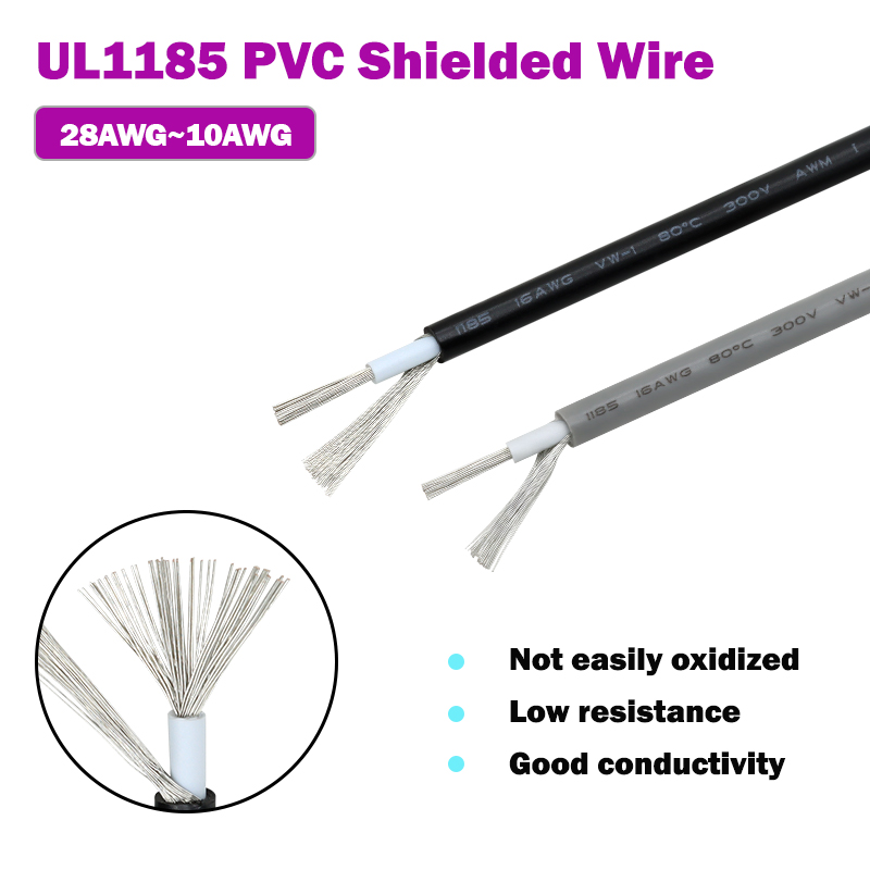 Audio Jumper Wire - 1 ~ 10M UL1185 PVC Afgeschermde